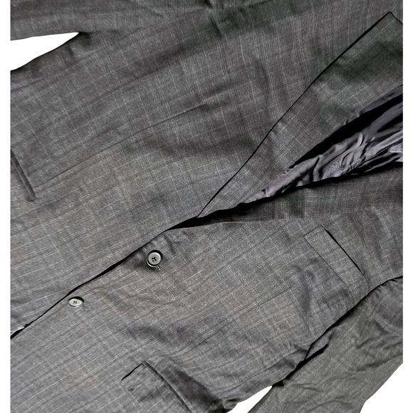 Brooks Brothers SAXON Gray Plaid Wool Blazer Jacket 46L/W41 Menswear - Picture 6 of 12